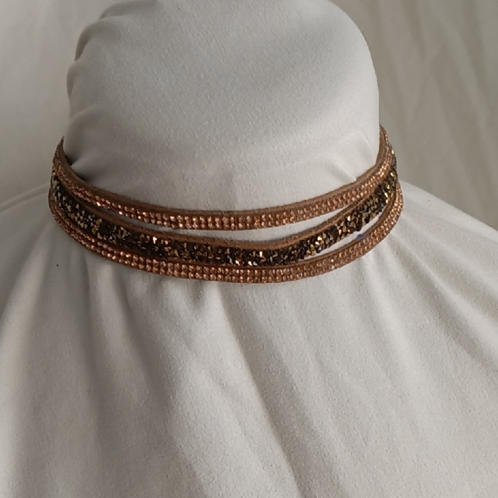 Elegant Brown Choker Necklace